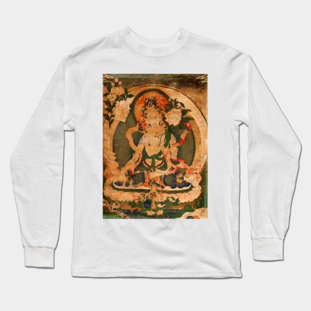 White Tara Long Sleeve T-Shirt by ViktorDesignsGB